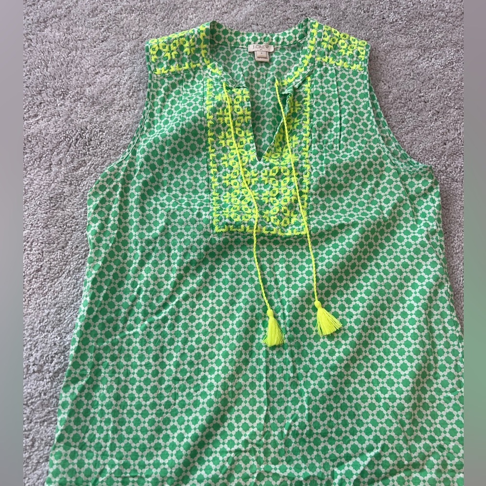 Vibrant J. Crew tank top. So pretty in person!